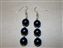 Lapis beads silver plated earrings