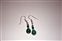 Sterling Silver Hook and Earrings with Green Jade Beads