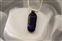 Purple on clear pendant about 1" long