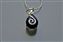 925 Silver Spiral Pendant with Amethyst and Silver Chain