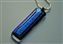 Electric Blue dichroic glass Pendant on Black and 925 Silver with chain