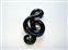 Flameworked Treble Clef In Dichroic Glass