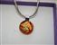 IMG_7247.jpg Red Gold Patterned Coloured Dichroic Glass & Silver Pendant