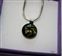 IMG_7266.jpg Gold on Black Patterned Coloured Dichroic Glass & Silver Pendant